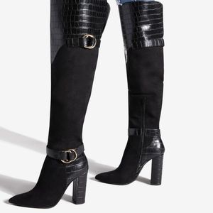 Bock faux leather/ faux suede boots